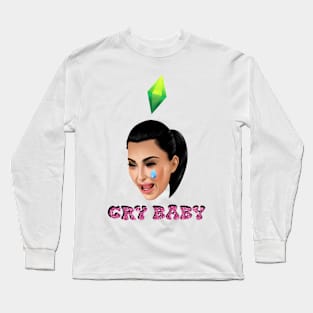 KIM CRY MEME Long Sleeve T-Shirt